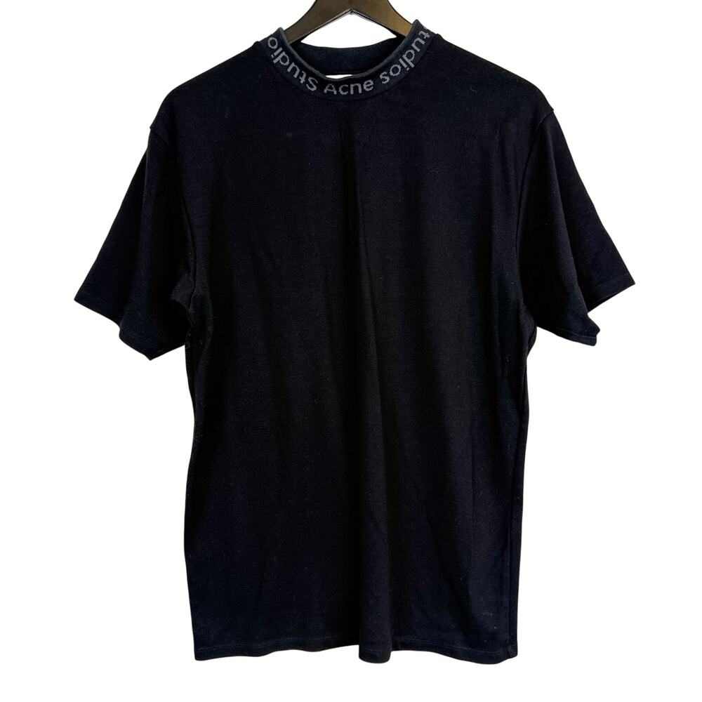 Acne Studios Extorr Neck Logo TShirt Mens Black - M